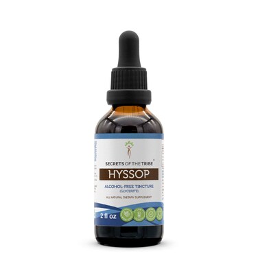 Secrets of the Tribe Hyssop AlcoholFree Liquid Extract Hyssop Hyssopus officinalis Dried Leaf and Flower Tincture Supplement 2 FL OZ