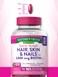 Natures Truth Hair Skin  Nails Vitamin  5000mcg Biotin  165 Softgels  with Collagen  NonGMO  Gluten Free Supplement