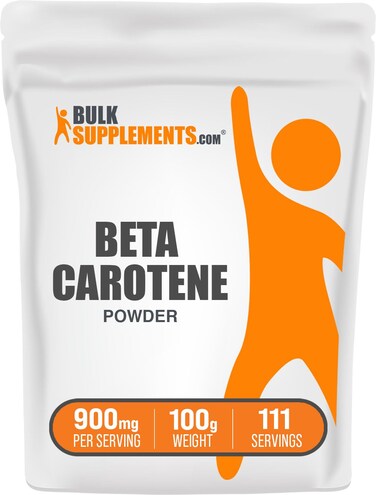 BulkSupplementscom Beta Carotene Powder  Vitamin A Supplements Beta Carotene Supplements  for Immune  Eye Support Gluten Free 900mg per Serving 100g 35 oz Pack of 1