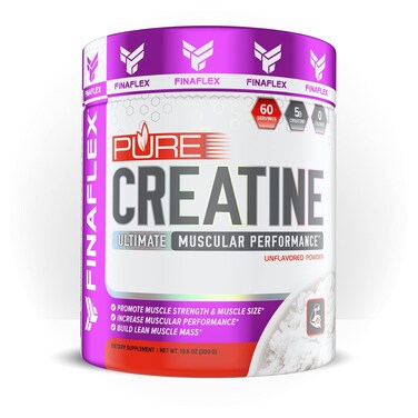 FINAFLEX Pure CREATINE Unflavored  106 oz  Promotes Muscular Strength Size  Performance  100 Pure Micronized Creatine Monohydrate  60 Servings