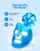 Meto Ice Face Mask Ice Mask for Face Face Ice Pack Reduce Face Puff Dark Circles Gel Beads Hot Heat Cold Compress Pack Face SPA for Women Sleeping Pressure Headaches Face Mask Skin Care Blue
