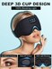 LCdolida Sleep Headphones 3D Sleep Mask Bluetooth Wireless Music Eye Mask Sleeping Headphones for Side Sleepers Sleep Mask with Bluetooth Headphones UltraThin Stereo Speakers Perfect for Sleeping