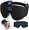 LCdolida Sleep Headphones 3D Sleep Mask Bluetooth Wireless Music Eye Mask Sleeping Headphones for Side Sleepers Sleep Mask with Bluetooth Headphones UltraThin Stereo Speakers Perfect for Sleeping