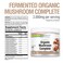 SOLARAY Fermented Organic Mushroom Complete Powder  Healthy Immune Function Support  2000 mg per serv  60g 30 Serv