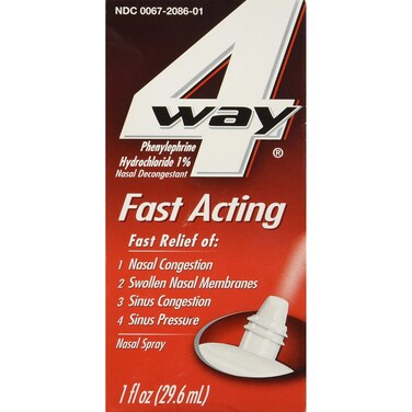 4 Way Fast Acting Nasal Spray  1 oz Pack of 2