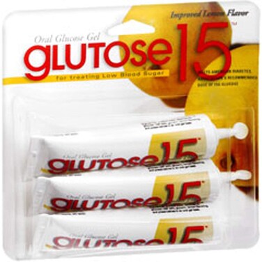 Glutose 15 gm Oral Glucose Gel One Dose Tube with Lemon Flavour  3 Ea