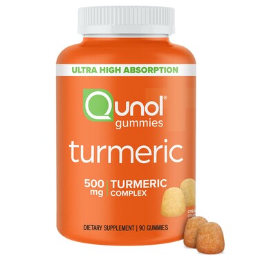 Qunol Turmeric Gummies Gummy with 500mg Turmeric Curcumin Joint Support Supplement Ultra High Absorption Tumeric Curcumin Vegan Gluten Free 90 Count