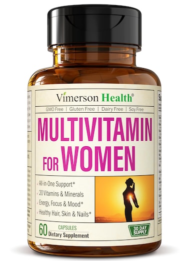 Multivitamin for Women  Womens Multivitamin  Multimineral Supplement for Energy Mood Hair Skin  Nails  Womens Daily Multivitamins A B C D E Zinc Calcium  More Womens Vitamins Capsules
