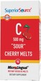 Superior SourceVitamin C 500 mg MicroLignual Tablets  Buffered VIT C Sour Cherry Melts  Immune System Booster Energy Vitamins  90 Count