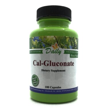 Daily Manufacturing Calcium Gluconate Certified Kosher 100 Vegetarian Capsules