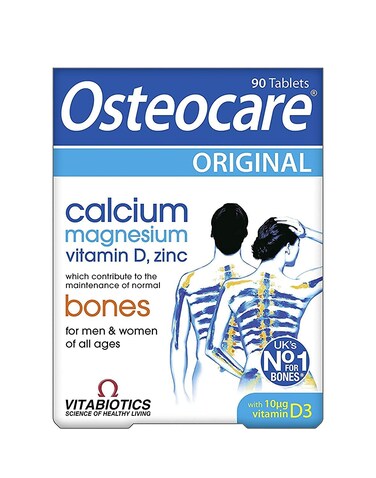 Vitabiotics Osteocare Calcium 800mg with Vitamin D3 Magnesium and Zinc  Bone Health and Immunity Multivitamin Supplement for Men and Women  90 Tablets