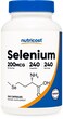 Nutricost Selenium 200mcg 240 Vegetarian Capsules NonGMO Gluten Free LSelenomethionine