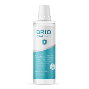 BRIOTECH Pure Hypochlorous Acid Oral Swish Alcohol Free Mouthwash Rinse Gentle Oral Care Hygiene Fight Bad Breath Support Against Plaque Gum Irritation  Tender Gums 169 fl oz