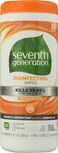 Seventh Generation Disinfecting MultiSurface Wipes Lemongrass Citrus Scent 35 Wipes