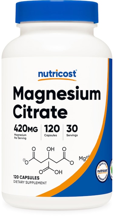 NutricostMagnesium Citrate 420mg 120 Veggie Capsules  30 Servings Gluten Free NonGMO Supplement