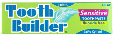 SquigleTooth Builder SLS Free Toothpaste Stops Tooth Sensitivity Prevents Canker Sores Cavities Perioral Dermatitis Bad Breath Chapped Lips 4 oz  1 Pack