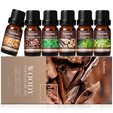 Woody Essential Oils Set Men Scents Fragrance Oil for Candle Making  Sandalwood Frankincense Teakwood Cypress Cedarwood Patchouli Diffuser Oil Scents