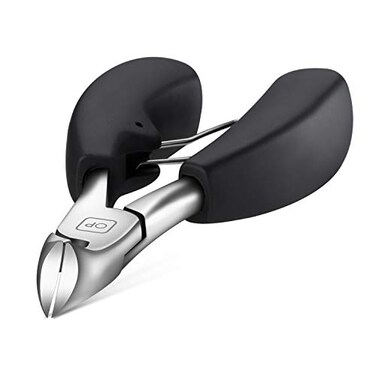 Podiatrist Toenail Clippers Ingrown or Thick Toe Nail Clippers for Men Toenail Cutters Nipper Precision Diabetic Pedicure Tool Curved Edge opove X5 Silver