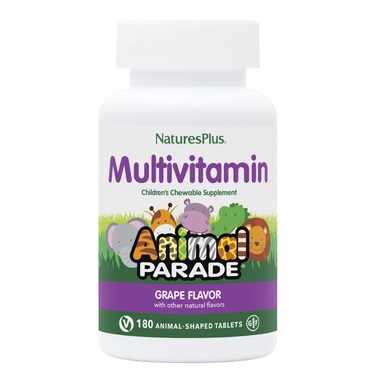 Natures Plus  Animal Parade Childrens Chewable Multi  Grape Flavor 180 count