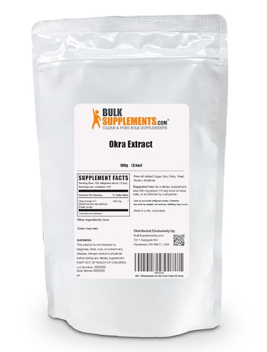 BulkSupplementscom Okra Extract Powder  Digestion Supplement  High Fiber Supplements 100 Grams  35 oz