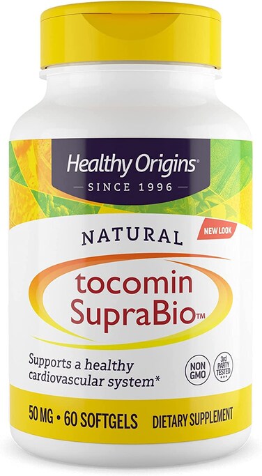 Healthy OriginsTocomin SupraBio Tocotrienols 50 mg  Supports Heart Health  Cardiovascular System  Tocotrienol  Vitamin E Supplement  GlutenFree Skin Support  60 Softgels