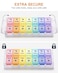 Pill Organizer 2 Times a Day Fullicon Quick Fill Large Weekly AM PM Pill Box Medicine Organizer 7 Day Daily Pill Cases  Rainbow Patent Registered