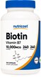 Nutricost Biotin Vitamin B7 10000mcg 10mg Vitamin Supplement 240 Capsules  Vegetarian Gluten Free Quick Release NonGMO