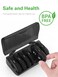 Fullicon Pill Organizer 2 Times a Day Weekly Pill Box AM PM Removable Medicine Organizer Pill Cases Twice a Day  Black