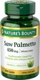 Natures Bounty Saw Palmetto Herbal Health Supplement Prostate and Urinary Health 450 mg 100 Capsules
