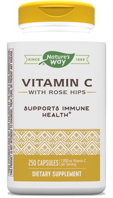 Natures WayVitamin C with Rose Hips  Powerful Antioxidant Protection  Supports Immune Function  Strengthens Collagen for Healthy Skin  Gluten Free  250 Capsules