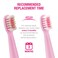 Vekkia Sonic Kids Electric Toothbrush Replacement Heads  7X More Plaque Removal EndRounded 3D Curved Soft Bristles Comfortable  Efficient Clean Teeth Perfect for Kid Small Mouth Pink 4 Pack