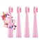 Vekkia Sonic Kids Electric Toothbrush Replacement Heads  7X More Plaque Removal EndRounded 3D Curved Soft Bristles Comfortable  Efficient Clean Teeth Perfect for Kid Small Mouth Pink 4 Pack