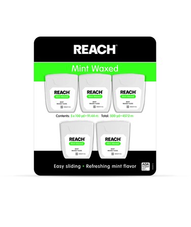 Johnson  Johnson Reach Mint Waxed Dental Floss 5 Count