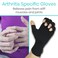 Vive Rheumatoid Arthritis Gloves  Men and Women Fingerless Compression Wrap for Hand Pain and Osteoarthritis  Black Hand Wrap for Arthritic Joint Symptom Relief  Open Finger Fit XSmall