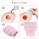 320ml Hot Water Bottle with Knited Cover Mini Hot Water Bag for Pain Relief Waist Back Neck Shoulders Small Leak Proof Hot Water Bottle with Removable Cover for Women Kids Best Gifts