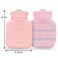 320ml Hot Water Bottle with Knited Cover Mini Hot Water Bag for Pain Relief Waist Back Neck Shoulders Small Leak Proof Hot Water Bottle with Removable Cover for Women Kids Best Gifts