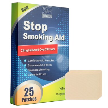 X5iveSmoking Aid Stop Smoking Patches Step 1 Step 2 Step 3 Nicotine Patches 25 Patches Easy and Effective Quit Smoking Stickers  Nicotine Transdermal System Patches to Stop Smoking