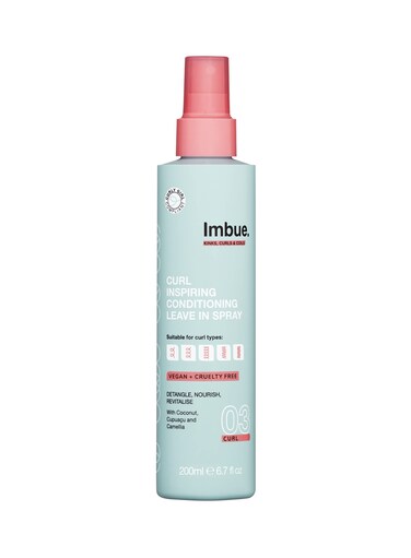 Imbue LeaveIn Conditioning Spray for Curly Hair 67 fl oz Coconut Oil  Frizz Control Leave in Conditioner for Dry Damaged Curls Curly Girl Compliant Vegan