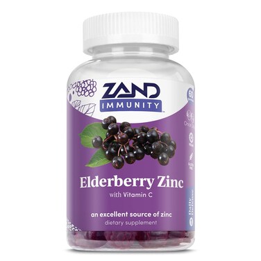 Zand Elderberry Zinc Immunity Gummies with Vitamin C  YearRound Immune Support for Children  Adults  60ct 30 Serv