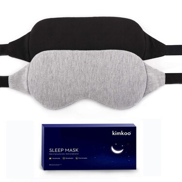 Sleep MaskEye Mask for Sleeping Sleeping Mask Blocking Out Light Perfectly for Women and Men Soft and Comfortable Blindfold for Travelling with Pouch BlackGray