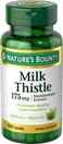 Natures Bounty Milk Thistle Herbal Health Supplement Supports Liver Health 175mg 100 Softgels