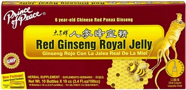 Prince Of PeaceRed Ginseng Royal Jelly 10 Bottles 034 fl oz Each  Energy Boosting Supplement  Ginseng Shots to Go  Support The Bodys Energy System
