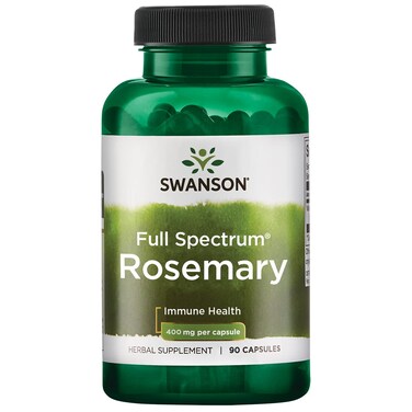Swanson Full Spectrum Rosemary  Herbal Supplement Promoting Immune Health Support  Natural Formula to Help Defend The Body  Support Overall Wellness  90 Capsules 400mg Each