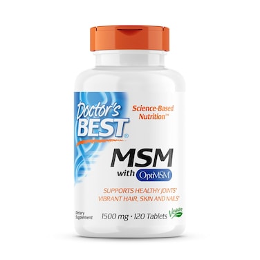 Doctors Best MSM with OptiMSM NonGMO Gluten Free Joint Support 1500 mg 120 Tablets DRB00097