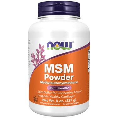 NOW Supplements MSM Methylsulfonylmethane Powder Supports Healthy Cartilage Joint Health 8Ounce