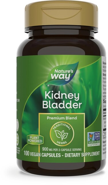 Natures Way Kidney Bladder Premium Blend Traditional Herbs Supplement 900 mg per 2Capsule Serving NonGMO Project Verified Vegan 100 Capsules Packaging May Vary