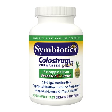 Symbiotics Immunity Support Colostrum Plus Chewables Pineapple