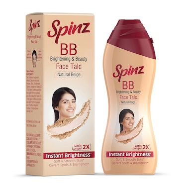 Spinz BB Talc instant glow cover spots  blemishes 100g