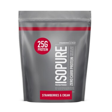 Isopure Protein Powder Zero Carb Whey Isolate Gluten Free Lactose Free 25g Protein Keto Friendly Strawberries  Cream 15 Servings 1 Pound Packaging May Vary