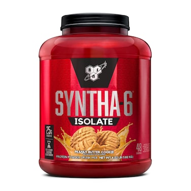 BSN SYNTHA6 Isolate Protein Powder Peanut Butter Protein Powder with Whey Protein Isolate Milk Protein Isolate Flavor Peanut Butter Cookie 48 Servings